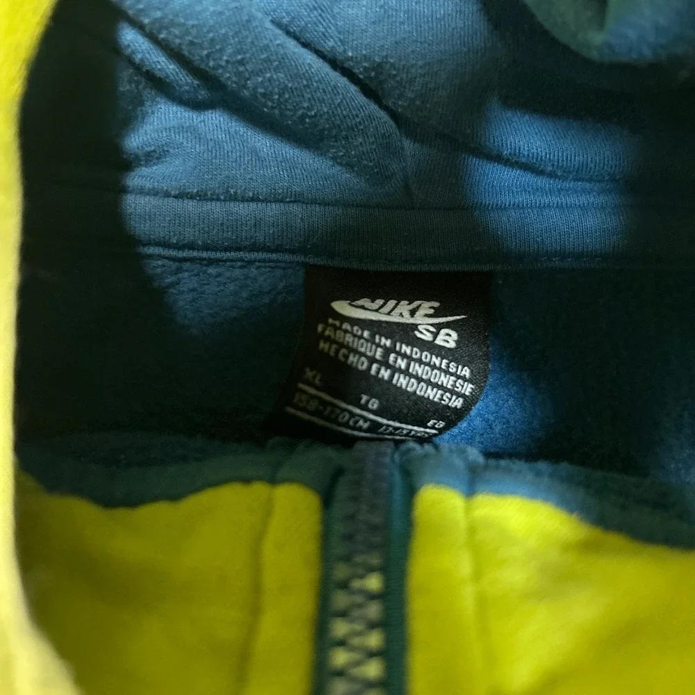 Nike SB Jacket Boys XL‎ Hoodie Green Blue Skateboarding Colorblock Casual